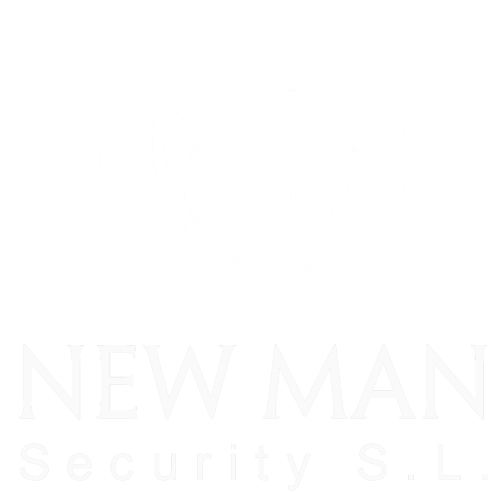 Logotipo Newman Security blanco versión png